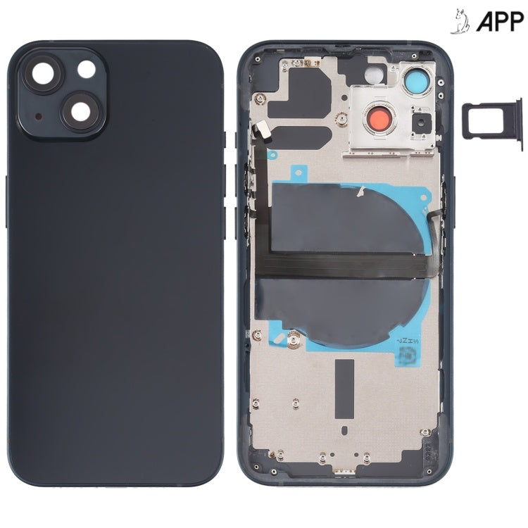 iPhone 13 Back Glass Housing Built With Volume & Power Flex [APP ORIGINAL]