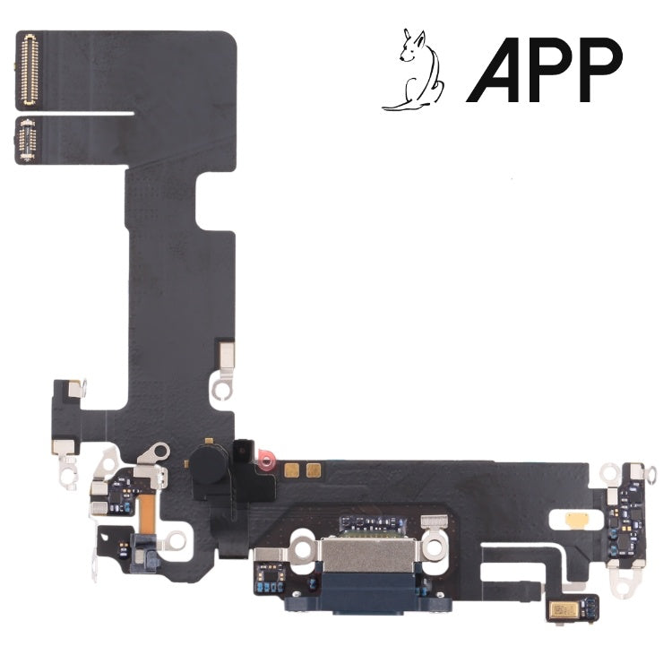 iPhone 13 Charging Port Dock Connector Flex Cable Ribbon [Black] [APP ORIGINAL]